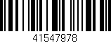 Código de barras (EAN, GTIN, SKU, ISBN): '41547978'