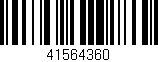 Código de barras (EAN, GTIN, SKU, ISBN): '41564360'