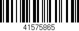 Código de barras (EAN, GTIN, SKU, ISBN): '41575865'