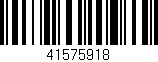 Código de barras (EAN, GTIN, SKU, ISBN): '41575918'
