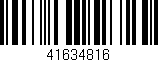 Código de barras (EAN, GTIN, SKU, ISBN): '41634816'