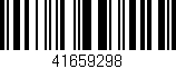 Código de barras (EAN, GTIN, SKU, ISBN): '41659298'