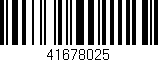 Código de barras (EAN, GTIN, SKU, ISBN): '41678025'