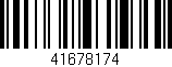 Código de barras (EAN, GTIN, SKU, ISBN): '41678174'
