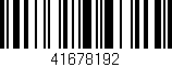 Código de barras (EAN, GTIN, SKU, ISBN): '41678192'
