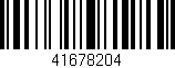 Código de barras (EAN, GTIN, SKU, ISBN): '41678204'