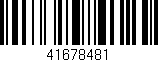 Código de barras (EAN, GTIN, SKU, ISBN): '41678481'