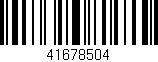 Código de barras (EAN, GTIN, SKU, ISBN): '41678504'