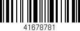 Código de barras (EAN, GTIN, SKU, ISBN): '41678781'