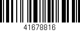 Código de barras (EAN, GTIN, SKU, ISBN): '41678816'