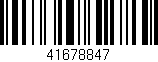 Código de barras (EAN, GTIN, SKU, ISBN): '41678847'