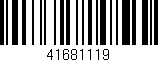 Código de barras (EAN, GTIN, SKU, ISBN): '41681119'