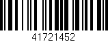 Código de barras (EAN, GTIN, SKU, ISBN): '41721452'