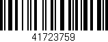 Código de barras (EAN, GTIN, SKU, ISBN): '41723759'