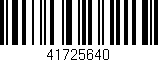 Código de barras (EAN, GTIN, SKU, ISBN): '41725640'