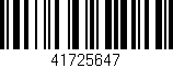 Código de barras (EAN, GTIN, SKU, ISBN): '41725647'