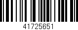 Código de barras (EAN, GTIN, SKU, ISBN): '41725651'