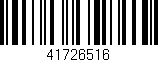 Código de barras (EAN, GTIN, SKU, ISBN): '41726516'