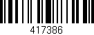 Código de barras (EAN, GTIN, SKU, ISBN): '417386'