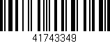 Código de barras (EAN, GTIN, SKU, ISBN): '41743349'