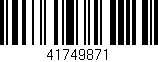 Código de barras (EAN, GTIN, SKU, ISBN): '41749871'