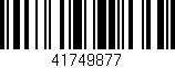 Código de barras (EAN, GTIN, SKU, ISBN): '41749877'
