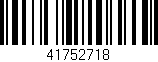 Código de barras (EAN, GTIN, SKU, ISBN): '41752718'