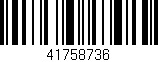 Código de barras (EAN, GTIN, SKU, ISBN): '41758736'