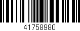 Código de barras (EAN, GTIN, SKU, ISBN): '41758980'