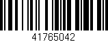 Código de barras (EAN, GTIN, SKU, ISBN): '41765042'