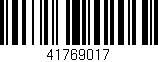 Código de barras (EAN, GTIN, SKU, ISBN): '41769017'