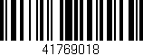 Código de barras (EAN, GTIN, SKU, ISBN): '41769018'