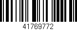 Código de barras (EAN, GTIN, SKU, ISBN): '41769772'