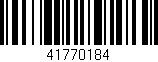 Código de barras (EAN, GTIN, SKU, ISBN): '41770184'