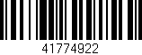 Código de barras (EAN, GTIN, SKU, ISBN): '41774922'
