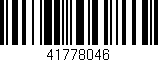 Código de barras (EAN, GTIN, SKU, ISBN): '41778046'