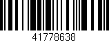 Código de barras (EAN, GTIN, SKU, ISBN): '41778638'