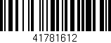 Código de barras (EAN, GTIN, SKU, ISBN): '41781612'