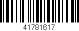 Código de barras (EAN, GTIN, SKU, ISBN): '41781617'