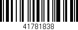 Código de barras (EAN, GTIN, SKU, ISBN): '41781838'