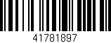 Código de barras (EAN, GTIN, SKU, ISBN): '41781897'