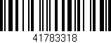 Código de barras (EAN, GTIN, SKU, ISBN): '41783318'