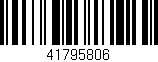 Código de barras (EAN, GTIN, SKU, ISBN): '41795806'