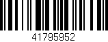 Código de barras (EAN, GTIN, SKU, ISBN): '41795952'