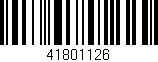 Código de barras (EAN, GTIN, SKU, ISBN): '41801126'