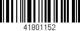Código de barras (EAN, GTIN, SKU, ISBN): '41801152'