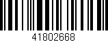 Código de barras (EAN, GTIN, SKU, ISBN): '41802668'