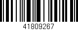 Código de barras (EAN, GTIN, SKU, ISBN): '41809267'