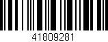 Código de barras (EAN, GTIN, SKU, ISBN): '41809281'