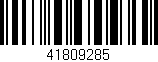 Código de barras (EAN, GTIN, SKU, ISBN): '41809285'